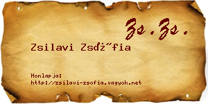 Zsilavi Zsófia névjegykártya