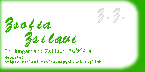 zsofia zsilavi business card
